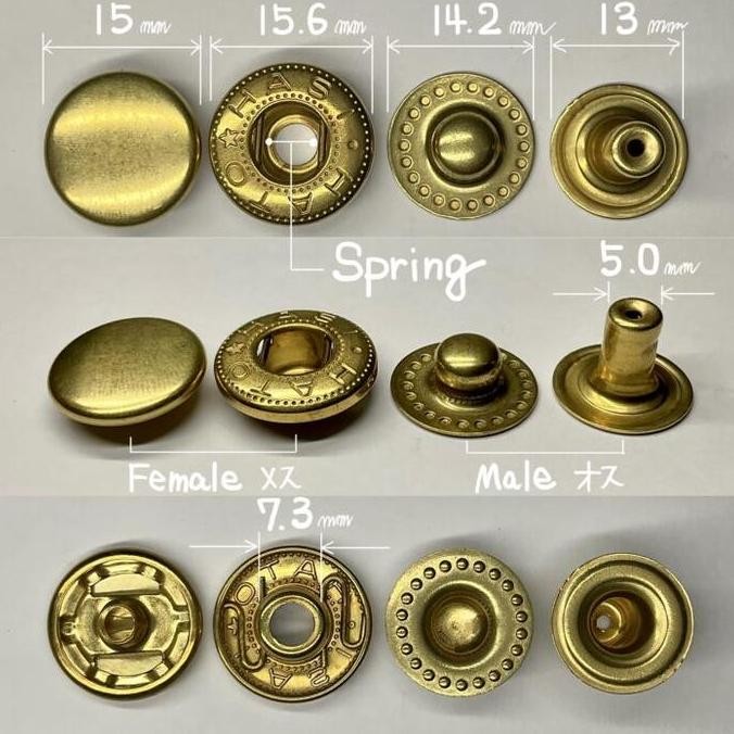 

baru hasi hato spring snap ( l - 15 mm / no.05 ) aksesories buckle