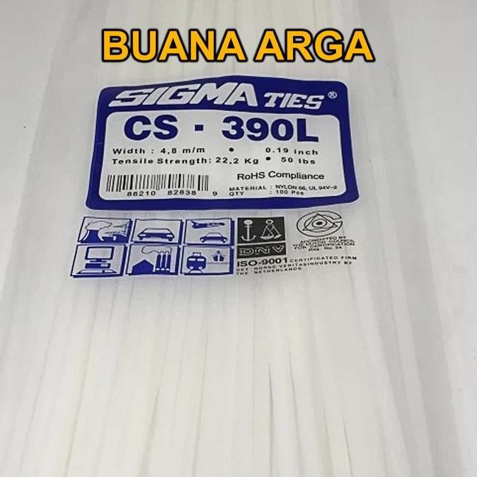 

Kabel Ties Cable SIGMA 390L 39cm 390 L 4.8 Hitam atau Putih