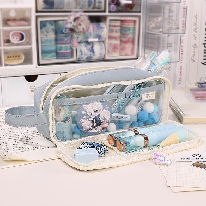

Sd83 Ins Pencil Case Large Capacity Pencil Case Simple Japanese Stationery Storage Bag School Office Supplies Sd83