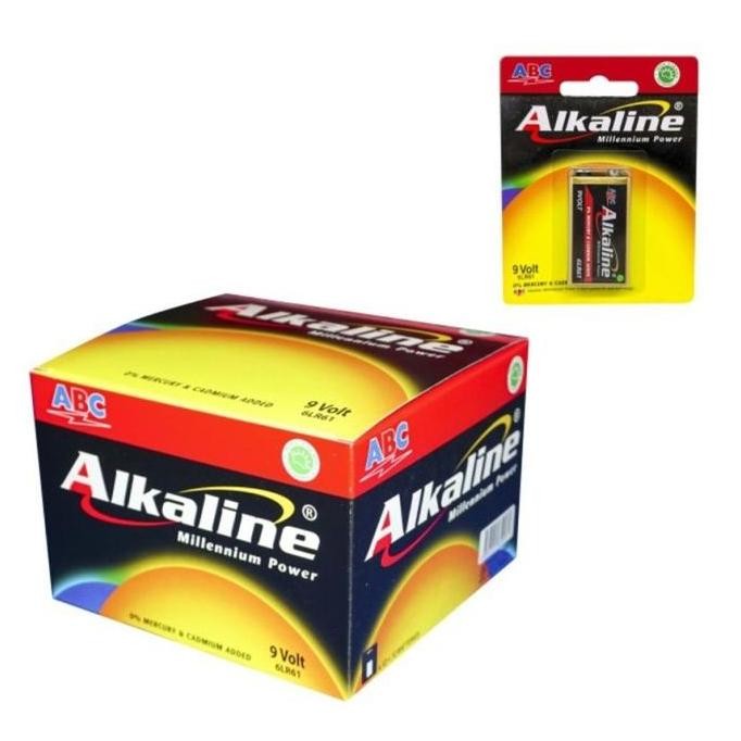 siap kirim baterai kotak alkaline 9v batre abc alkaline 6lr6 1 kotak isi 12 pack