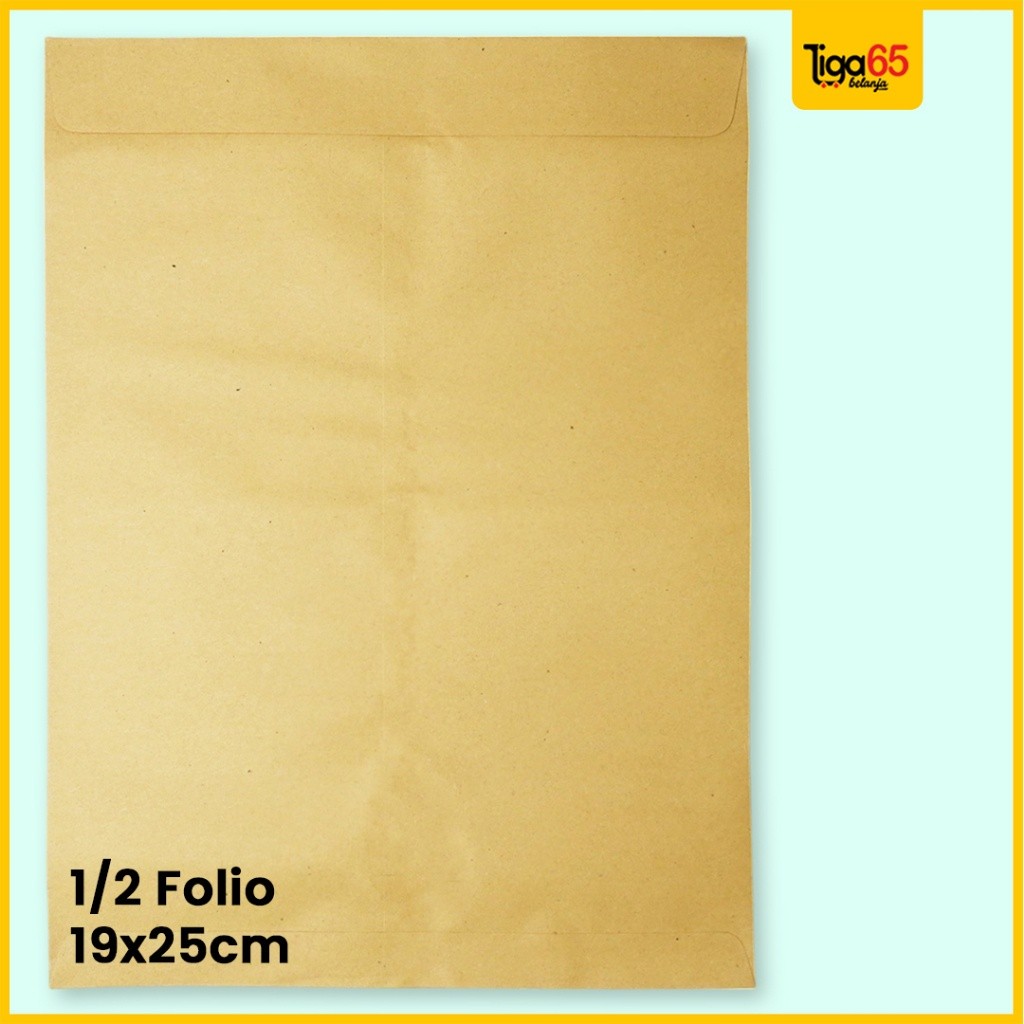 

Amplop Coklat Zibiz 1/2 Folio (19x25Cm) / Amplop Coklat Zibiz Isi (100) / Amplop 1/2 Folio