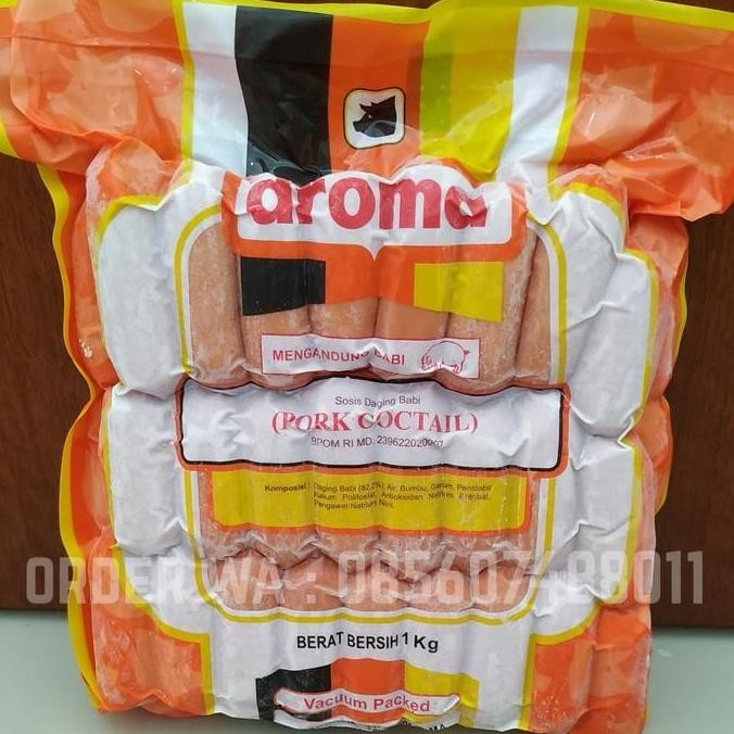 

HIW AROMA Sausage Pork Cocktail 1000gr / 1kg Sosis Babi Non Halal