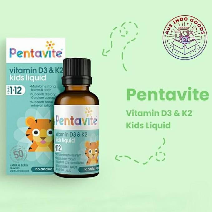 Terlaris Pentavite Vitamin D3 & K2 Kids Liquid SALE