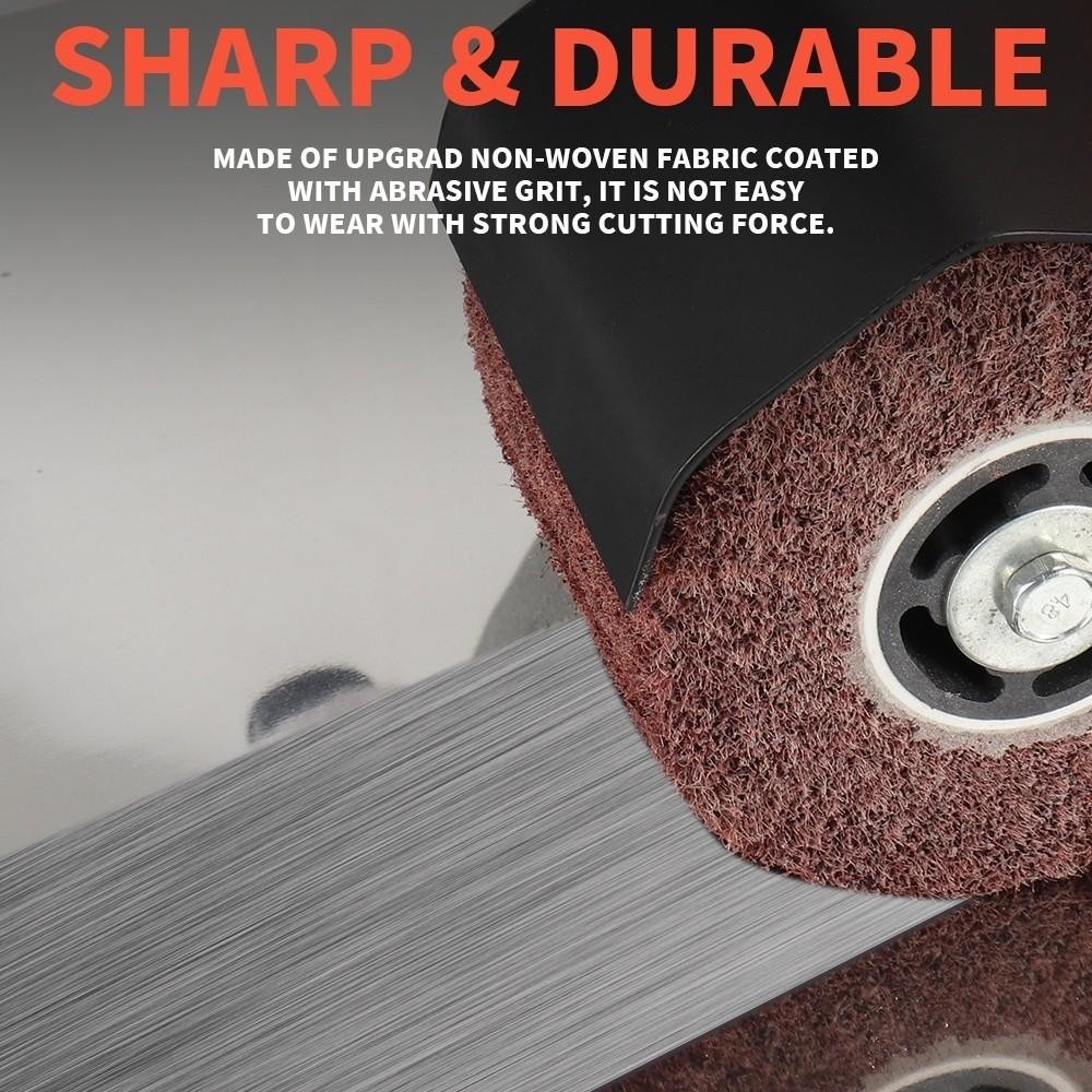 Non-Woven Wire Drawing Wheel Drum Burnishing Polishing Buffer Wheel 320 Grit