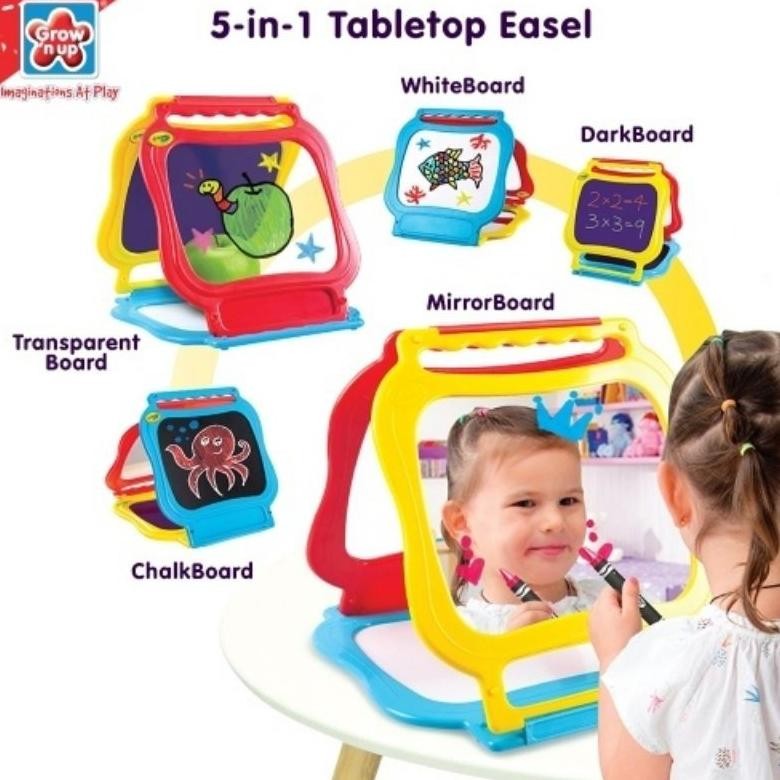 

READYYY CRAYOLA PAPAN TULIS 5 IN 1 CREATIVE FUN TABLE TOP EASEL