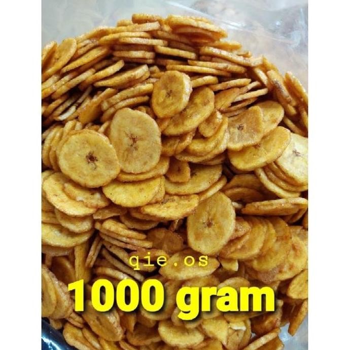 

HIW Keripik pisang koin Manis dan Gurih Ori 1 kg Snack Kripik Cemilan Camilan