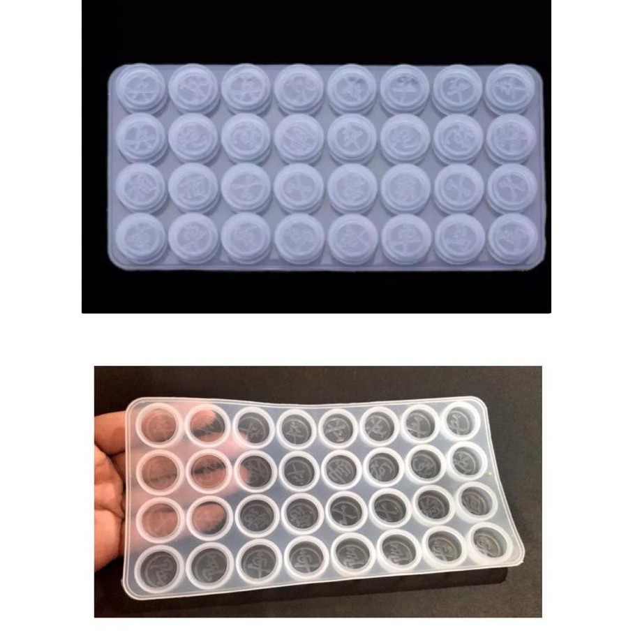 Diskon Chinese Chess Mold Aksara Chinese Mahjong Clay Mold Resin Craft Tools