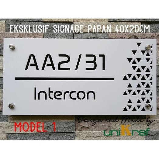 

SPIROS PAPAN ALAMAT & NOMOR RUMAH MODERN EKSKLUSIF - ACRYLIC - PERSEGI