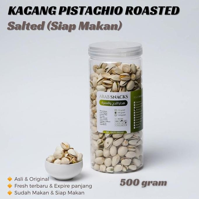 

HIW KACANG PISTACHIO FUSTUK KETAWA 500gr Roasted Salted Pistasio Panggang Food Makanan Snacks