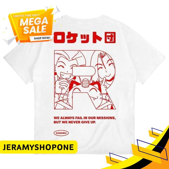 KAOS ANIME POKEMON TEAM ROCKET GRATIS ONGKIR