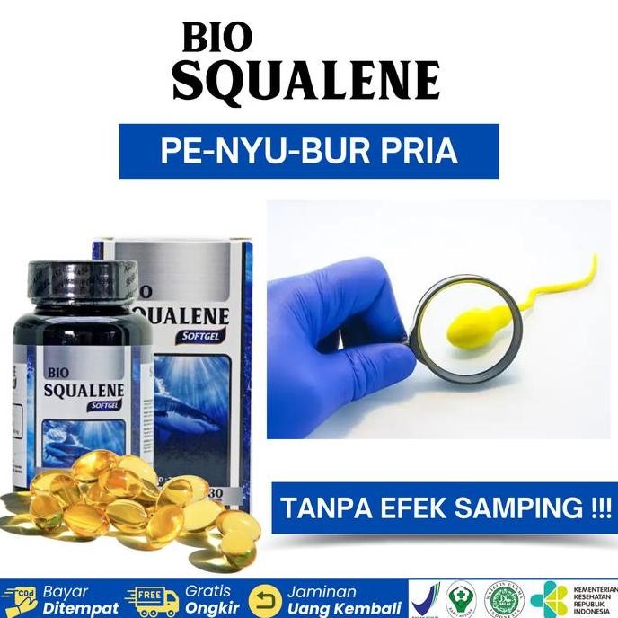 

Terlaris Bio Squalene Softgel - Suplemen Vitamin Penambah Sperma Minyak Hati Ikan Hiu Yang Kaya Asam Lemak Omega-3, Vitamin A Dan D