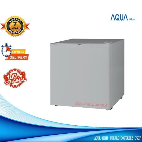 Kulkas Mini/hotel Portable 1 Pintu AQUA D50 F + Freezer Garansi Resmi 7 Tahun