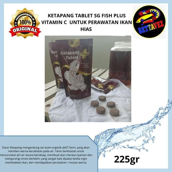 Terlaris Ketapang Tablet Plus Vitamin C Isi 28 Tablet 225Gram Ketapang Tablet Untuk Perawatan Ikan H