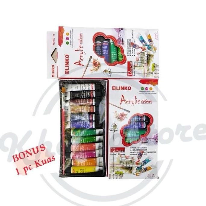 

Cat Akrilik Linko 12 warna 6ml (bonus 1 pcs kuas) Termurah