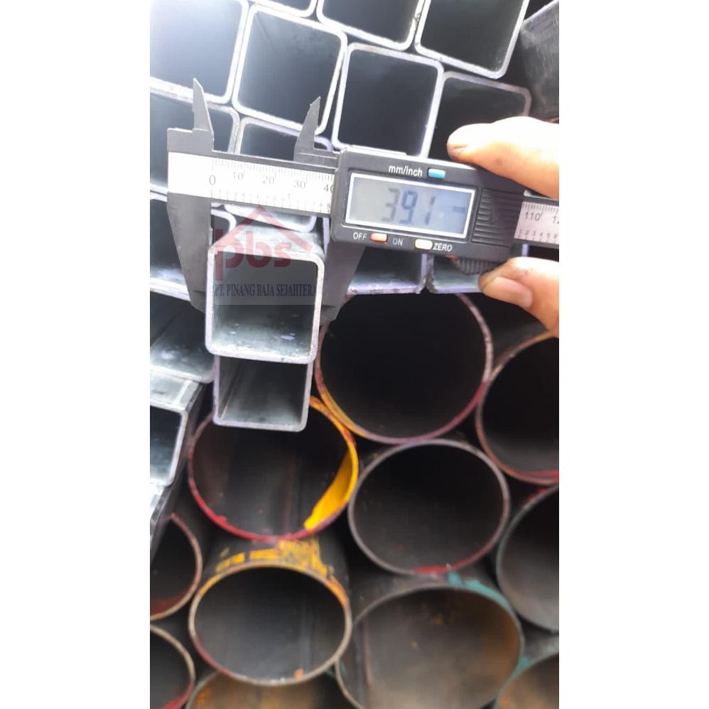 NEW BESI HOLLOW GALVANIS 4 cm (40x40) x 6 meter, Tebal 1 mm 1.2mm 1.4mm 1.8mm 2 mm 2.3 2.8 3mm /HOLO