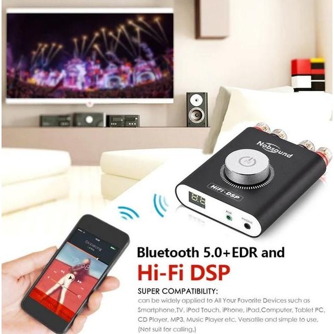 Nobsound Ns-20G Mini Bluetooth 5.0 Digital Amplifier New Stok