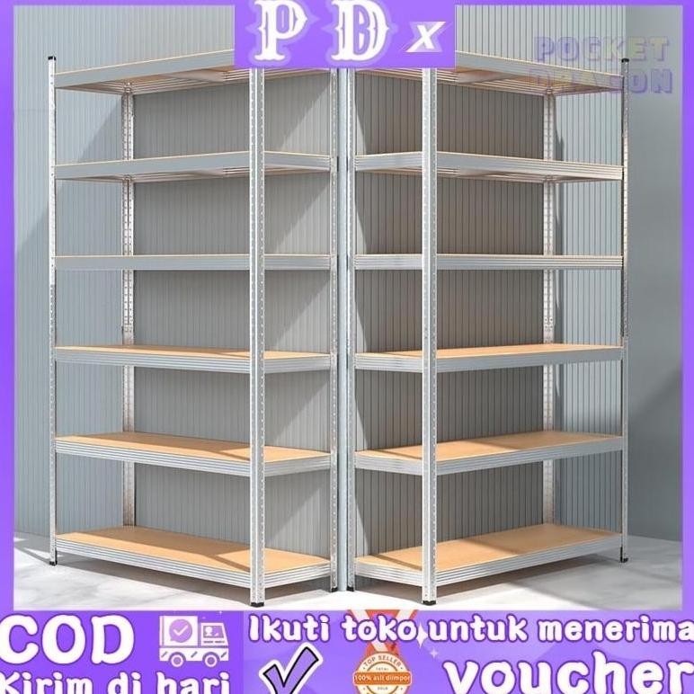 Rak 5 susun Rak 6 susun serbaguna Rak susun besi Rak serbaguna Berlaku untuk lemari/Rak buku/Lemari 