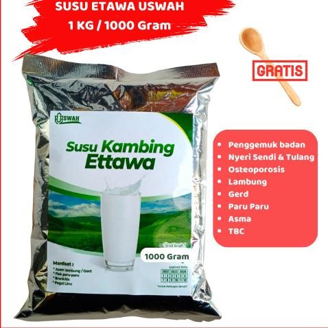

NEW!!! Susu Kambing Etawa Bubuk Full Cream Bubuk 1000g/1kg