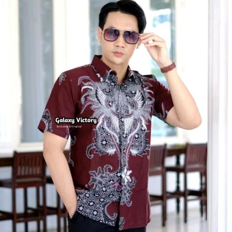 DWL-49 gq-68 Batik Pria Bobby Gemoy Kartanegara Lengan Pendek Casual - Kemeja Batik Pria Premium Sli