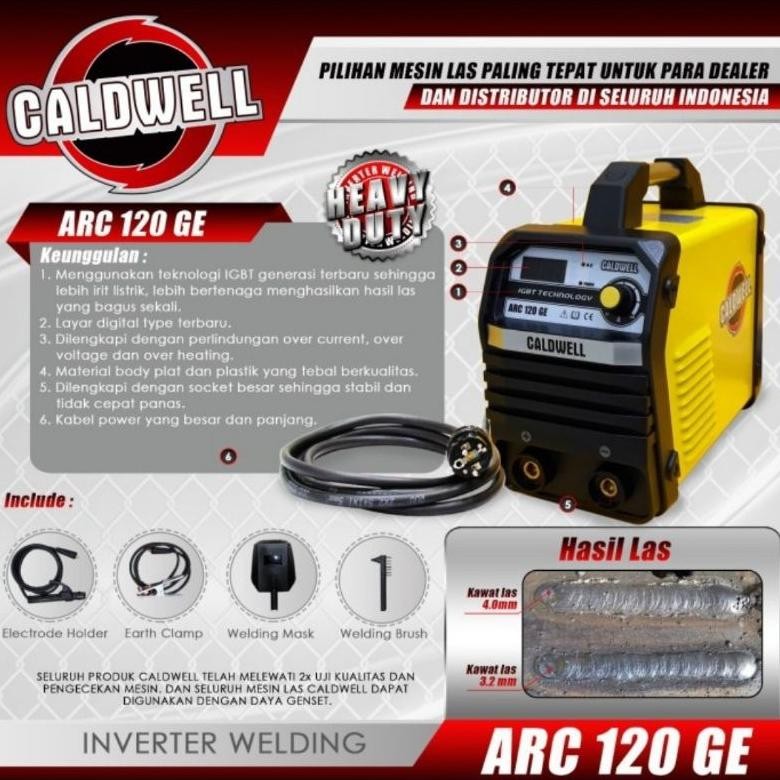 Mesin Las Listrik CALDWELL ARC 120 GE Dengan Stabiliser 900watt