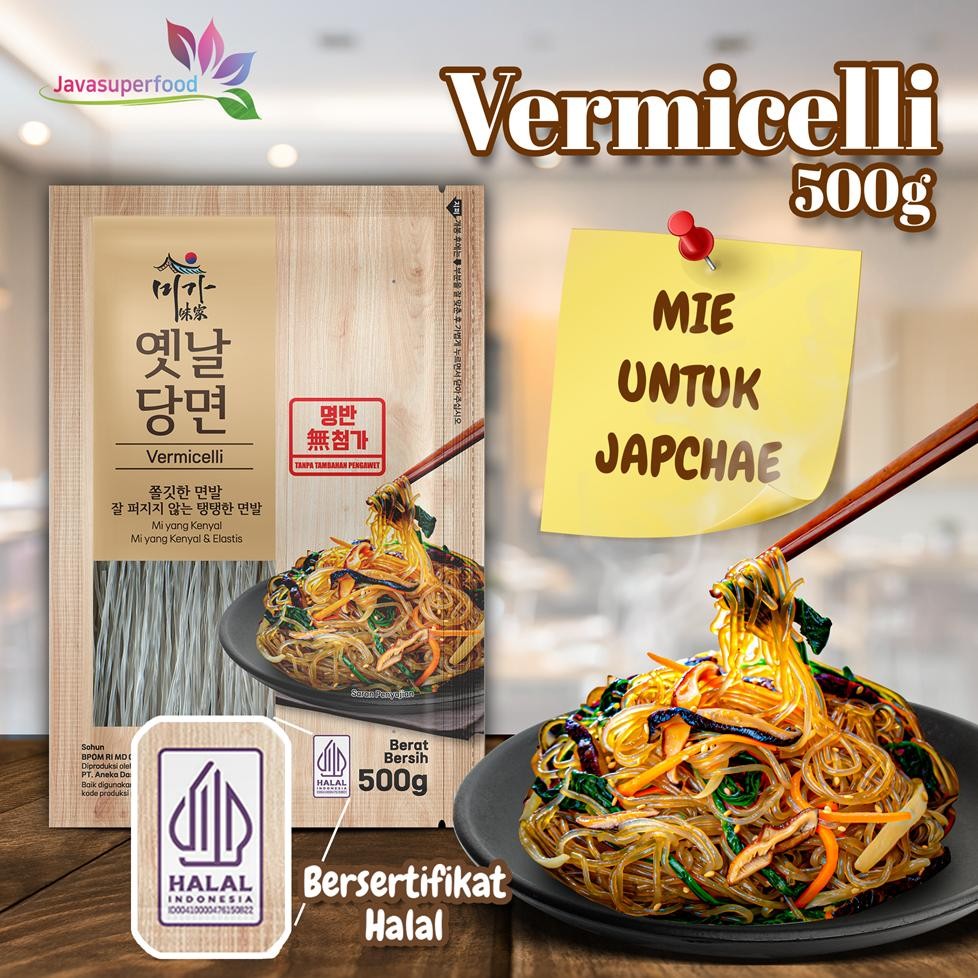

Korean Dangmyeon Vermicelli Japchae Halal 500 gram Mie Sohun Soun Bihun Korea Halal nUg