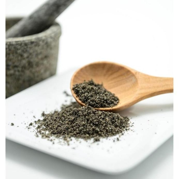 

Terlaris Wijen Hitam Sangrai Bubuk / Black Sesame Powder Roasted 25Gram
