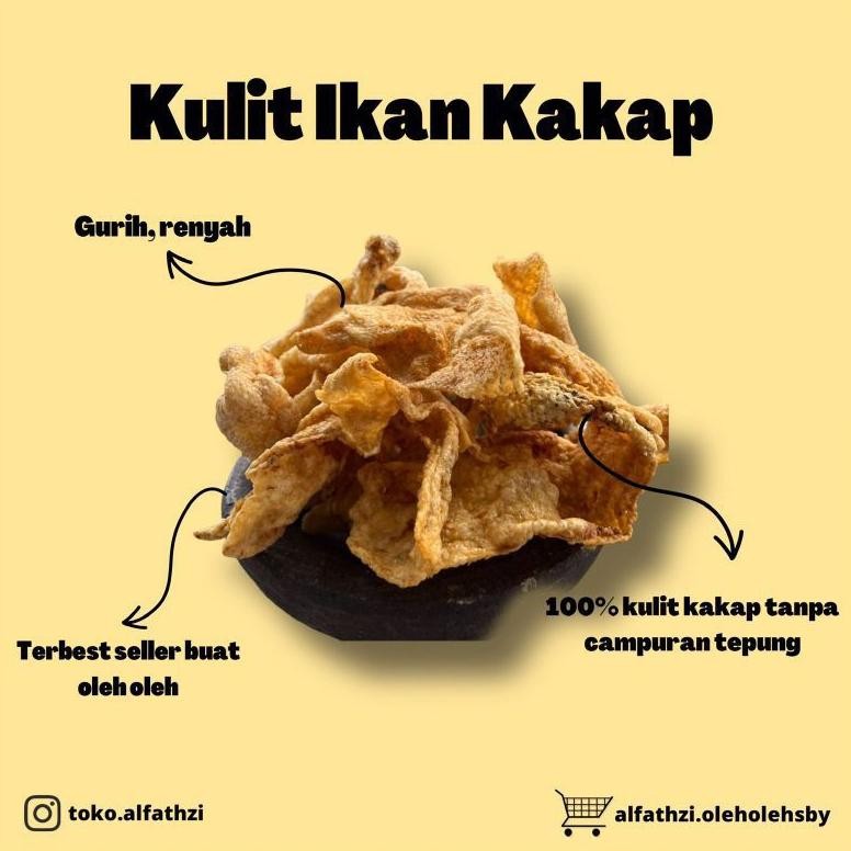 

Oleh-Oleh Surabaya Krupuk Kulit Ikan Kakap 250gr Asli AST nUg