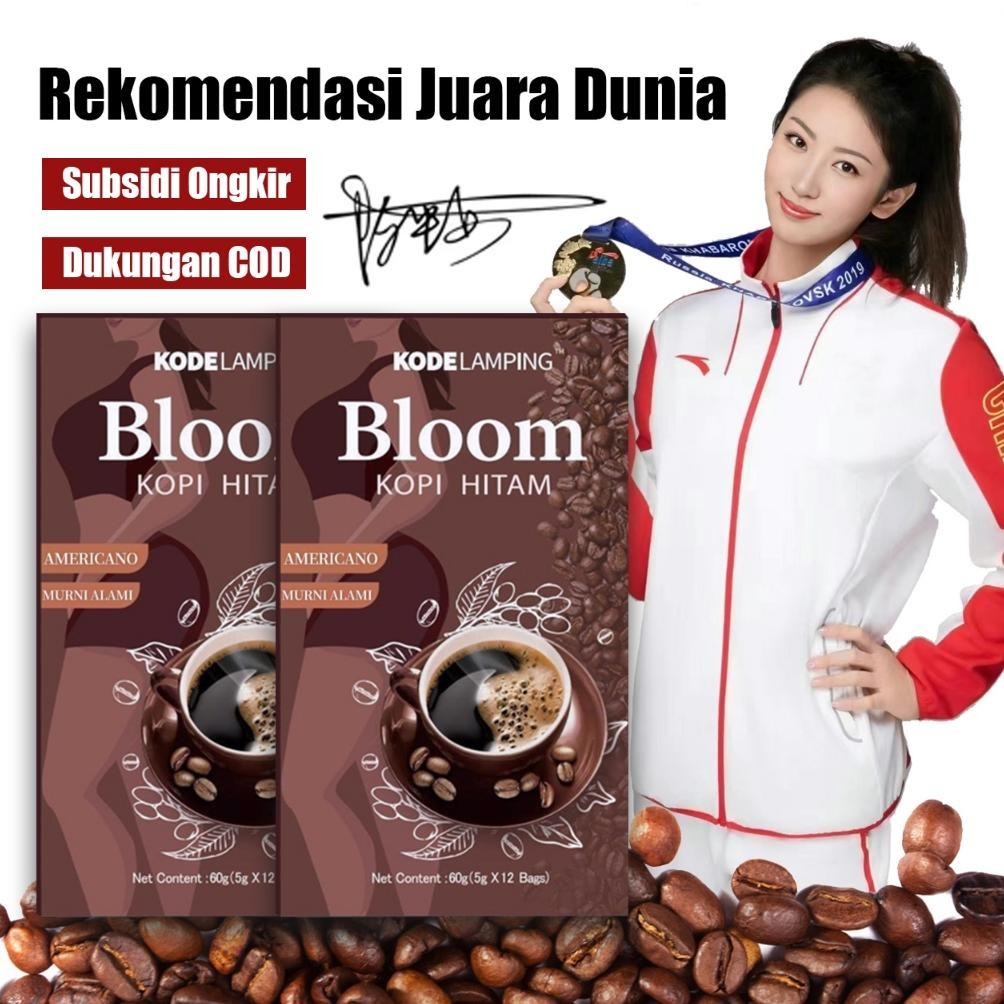 

21DAYS KOPIBLOOM Kopi Hitam Arabika (12 Sachet/Box), Kopi Murni, Rendah Gula, Kopi Instan Praktis, KOPI Collagen,DW,Black coffee AST nUg