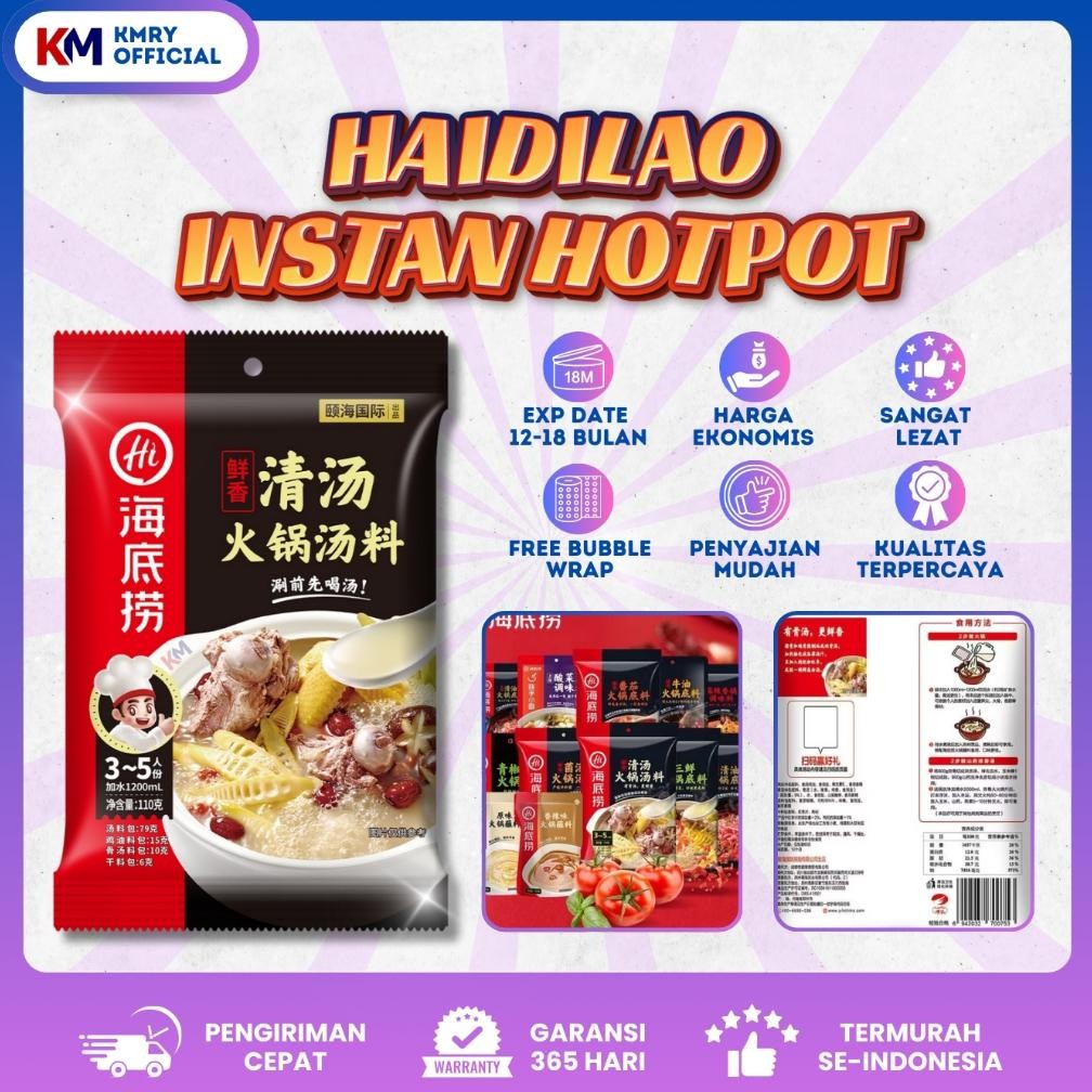 

KMRY HAIDILAO Bumbu Shabu Mala Hotpot Sup Hai Di Lao Soup Seasoning Instant Hotpot AST nUg