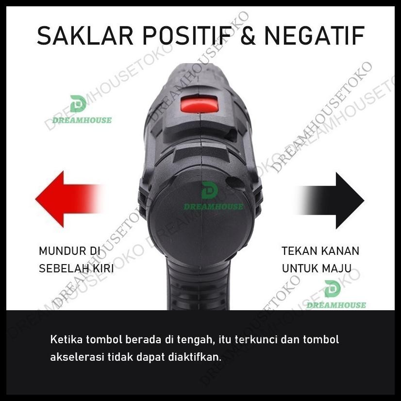 MESIN BOR MURAH ALAT-ALAT LISTRIK BOR LISTRIK + BATERAI + CHARGER 36V TANPA KABEL BOR LISTRIK BOR LI