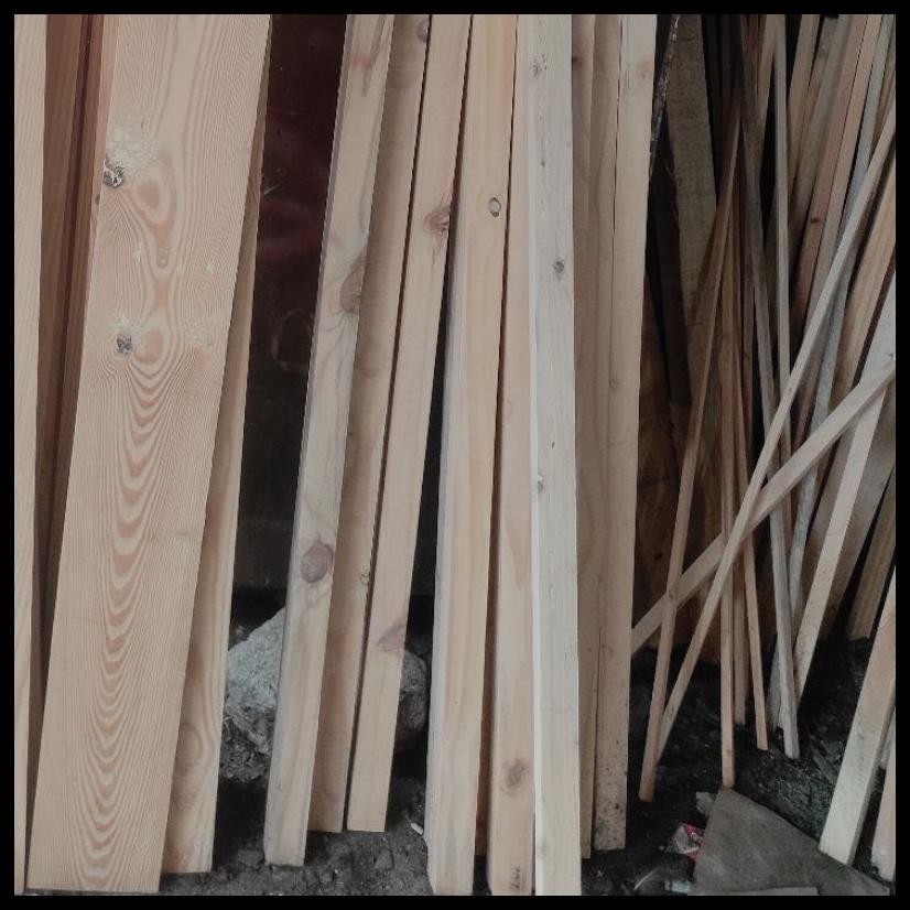 LIS KAYU 120X3X2  / KAYU RENG JATI BELANDA / WALL PANEL KAYU / SUDAH DI AMPLAS HALUS