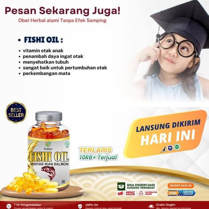 

Terlaris Fishi Oil Minyak Ikan Salmon Smart Brain Kapsul 100% Original, Vitamin Otak Osb Cerdas, Pintar Anak & Dewasa Vitamin Untuk Otak Anak Penambah Kecerdasan Otak Penguat Otak Anak