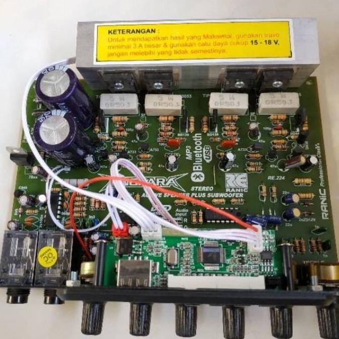 Kit Power Amplifier Speaker Aktif Plus Mp3 Player Bloetooth Ankara New Stok