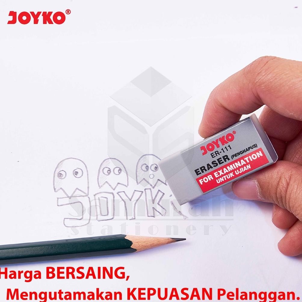 

RB Penghapus Pensil Joyko ER 111 Abu Untuk Ujian 1 Box isi 30 pcs / Stip Eraser ER111 For Exam / Hapusan ER-111