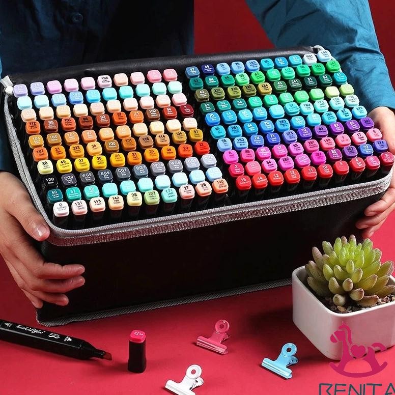 

RB Harga Minimum 204/168/120 Warna Dua side Sketsa Spidol Umum General Marker Set Animation Markers / Twin Market Set Spidol