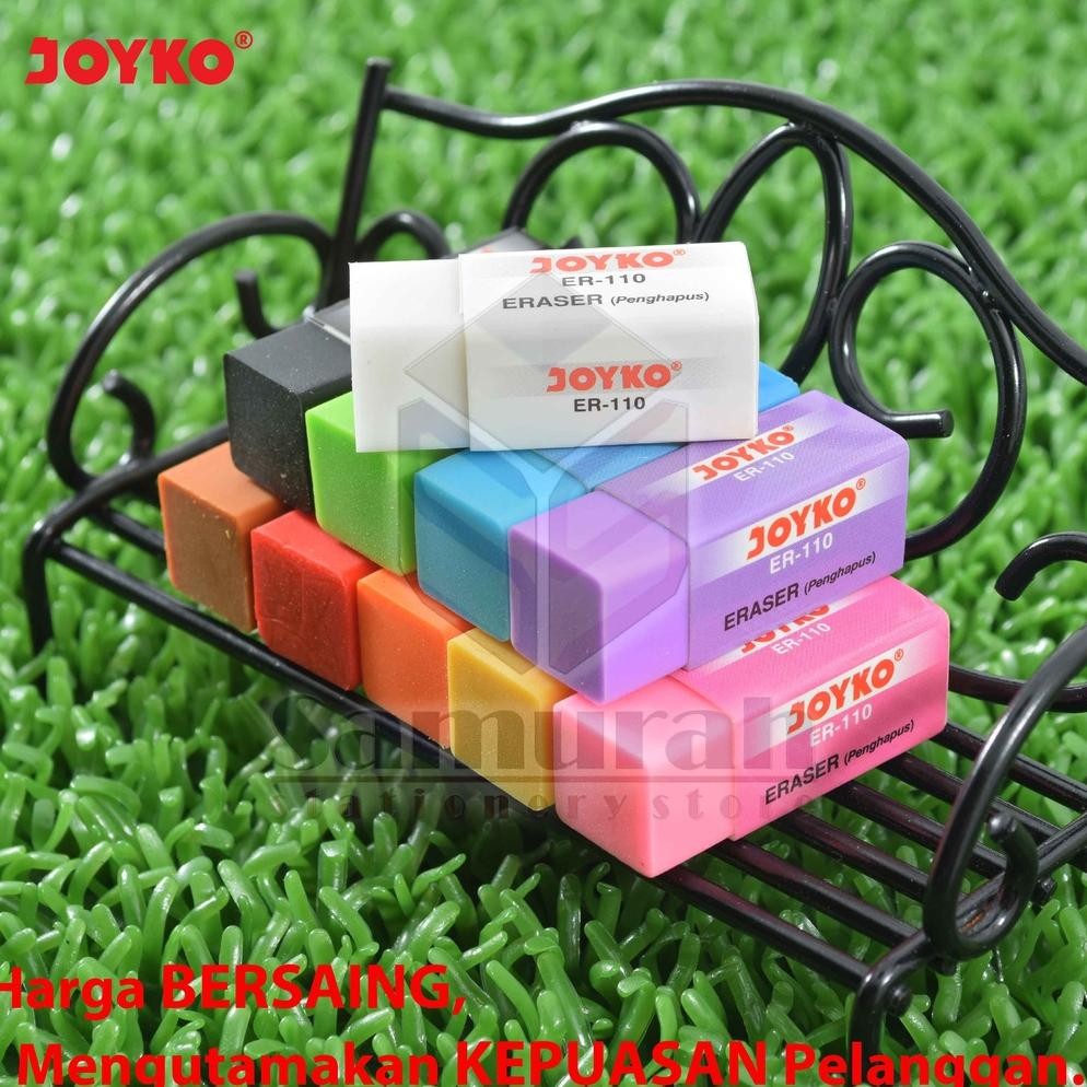 

RB Penghapus Pensil Joyko ER-110 Kecil isi 40 Pcs / Eraser ER 110 Colours / Hapusan Stip Pencil B40 10 Warna - Pink - Biru - Hijau - Kuning - Hitam - Putih - Ungu - Merah - Orange - Coklat