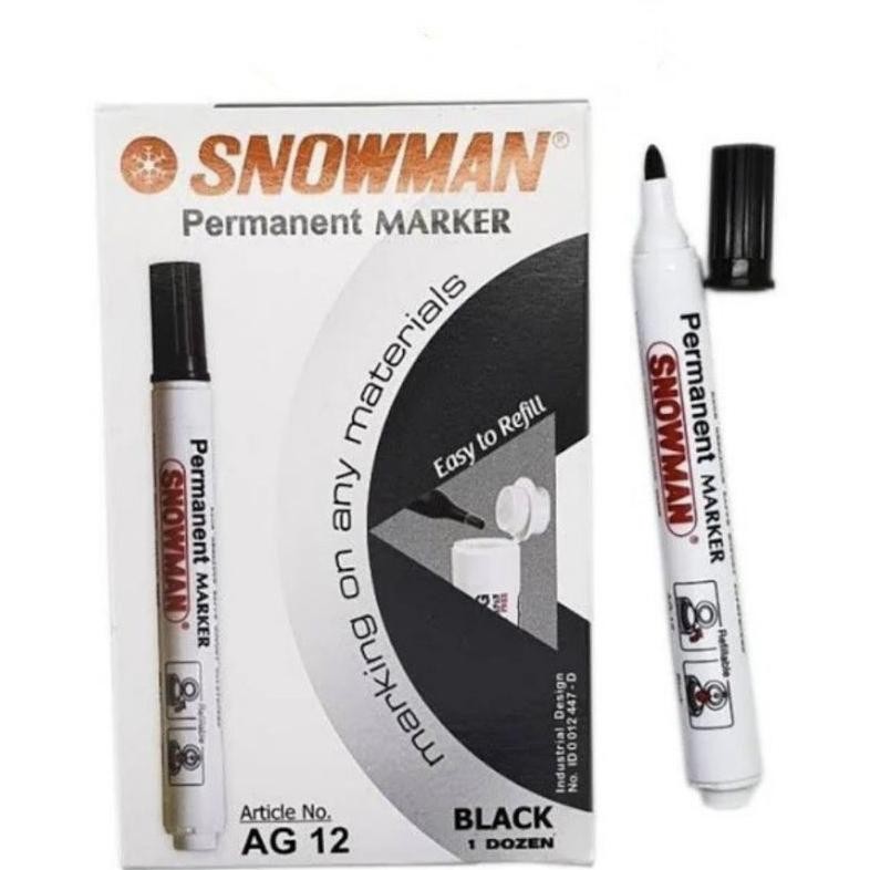 

RB Spidol Permanent Marker Snowman AG - 12 / (1pak/12pcs)