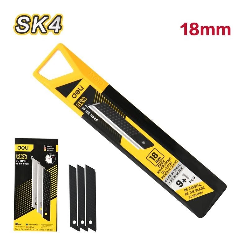 

ready deli tools/ deli pisau pengganti cutter / cutter blade 18*15mm sk4 / dl-dp181 {terbaru/terlaris/tergcor/kekinian}