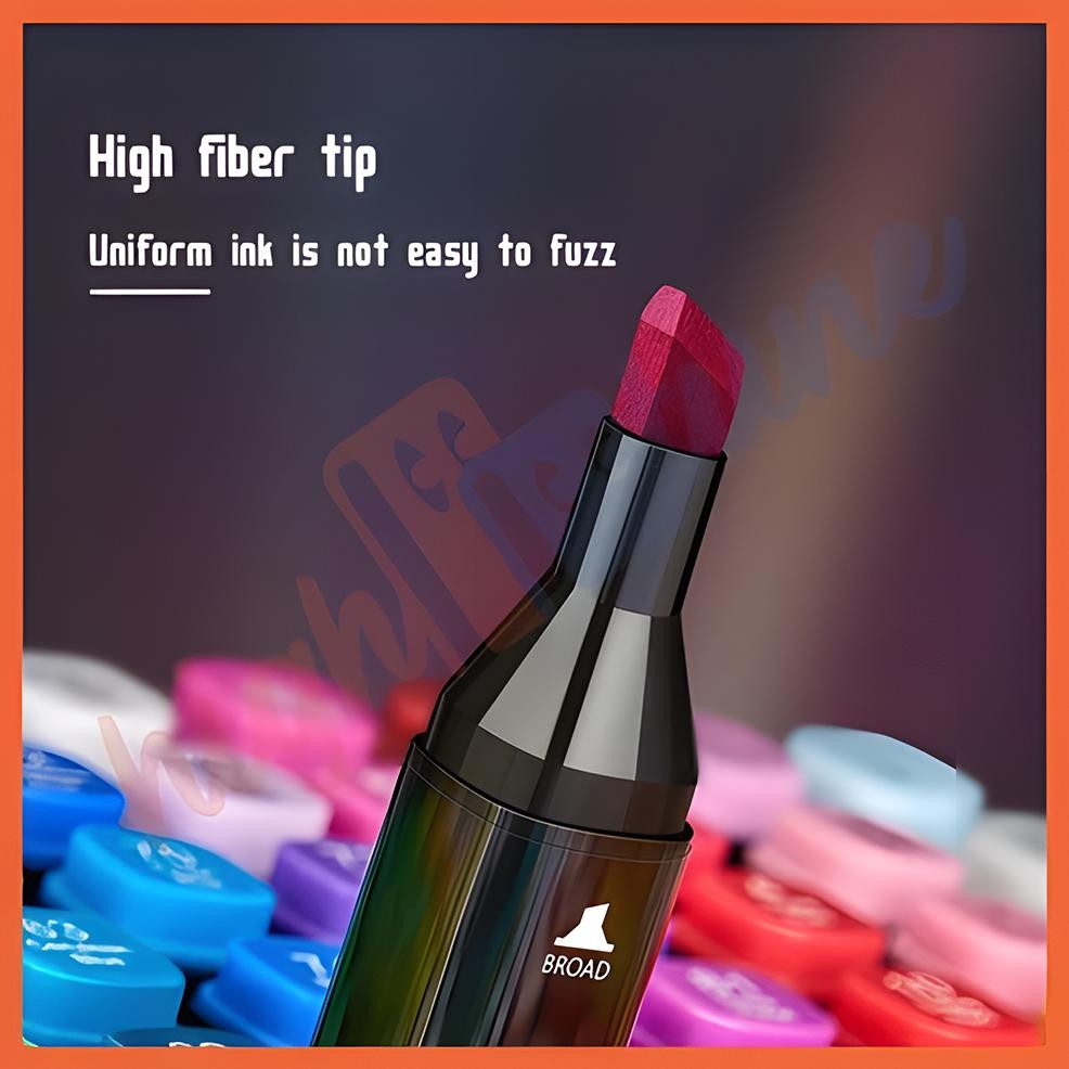 

RB Hightune Spidol Sketsa Spidol Umum 24/36/48/60/80 Warna Spidol Brush Pen Animation Markers