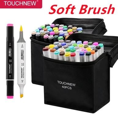 

Touchnew Sketching Markers Soft Brush Marker Pen Set Brush Marker Alcohol-Based Marker Comic Drawing Animation Art Supplies