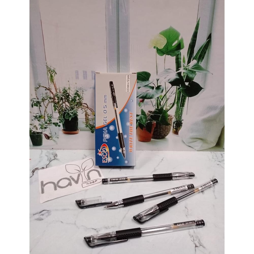 

''Terlaris" (12Pc) Pen Gel Esco Es-88H 0,Mm Pena Jel Murah