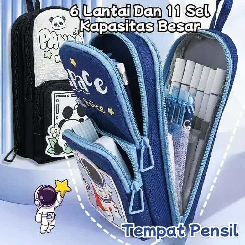 

Promo Spesial Kotak Pensil Anak Sekolah/Tempat Pensil Kapasitas/ 6 Lapis Tempat Pensil Kartun Motif Capybara Kuromi Melody Panda /Lopoy/Kapibara/Astronaut