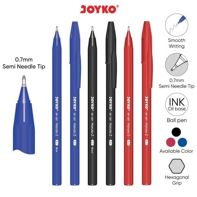 

''Terlaris" (12Pen) Ball Pen Pulpen Pena Joyko Bp-387 Haruto Z 0.7 Mm Murah