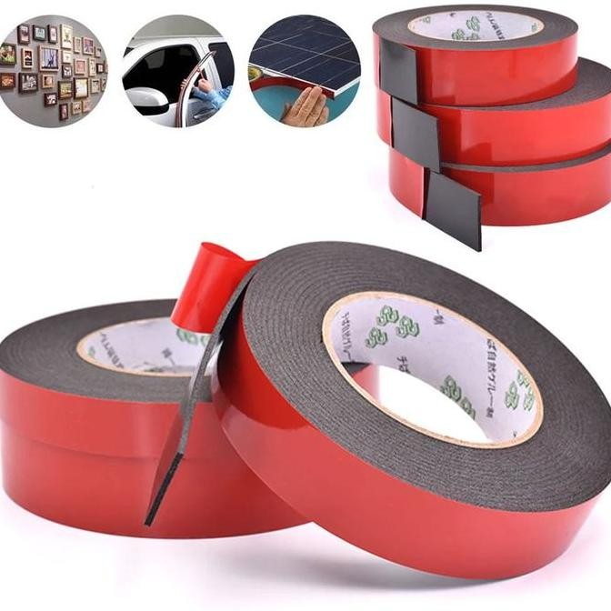 

```````] Lakban Double Tape Foam 10M TaffPACK Red