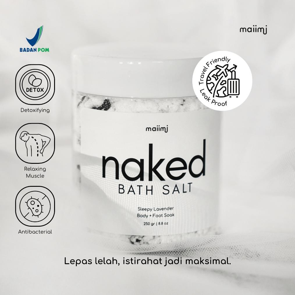 READY STOK Naked Bath Salt: Sleepy Lavender | Bath Salt | Garam Mandi Siap kirim