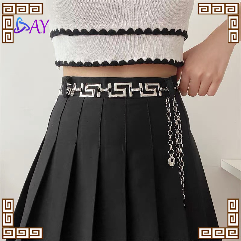 Belt Rantai Wanita Korea 118cm Panjang Fashion Vintage Untuk Dress & Blazer Aksesoris Wanita Trendy
