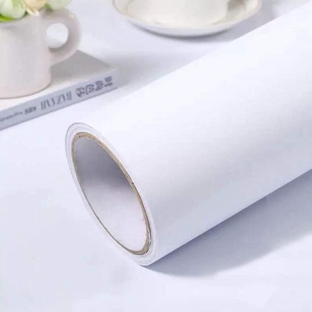 Wallpaper Stiker Dinding Polos Putih 45cm x 10m