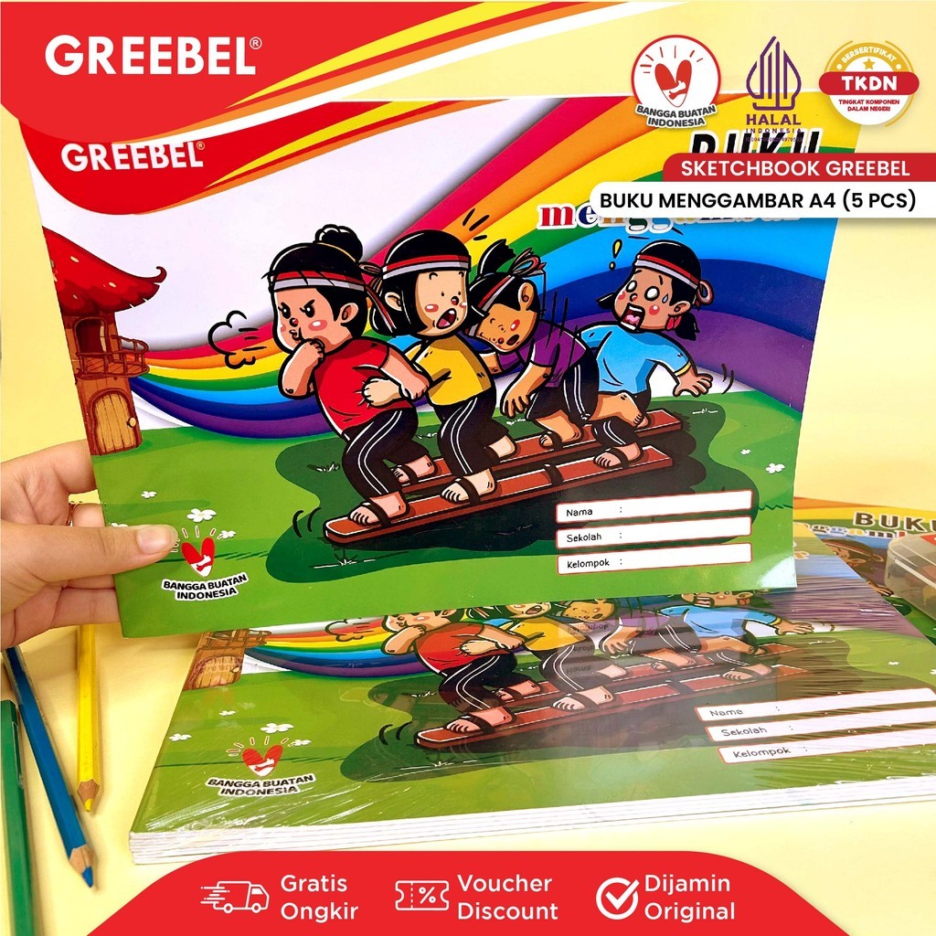 

GREEBEL Buku Gambar A4 (5PCS/PACK) / Sketch Book 16 Halaman (B GAMBAR A4)