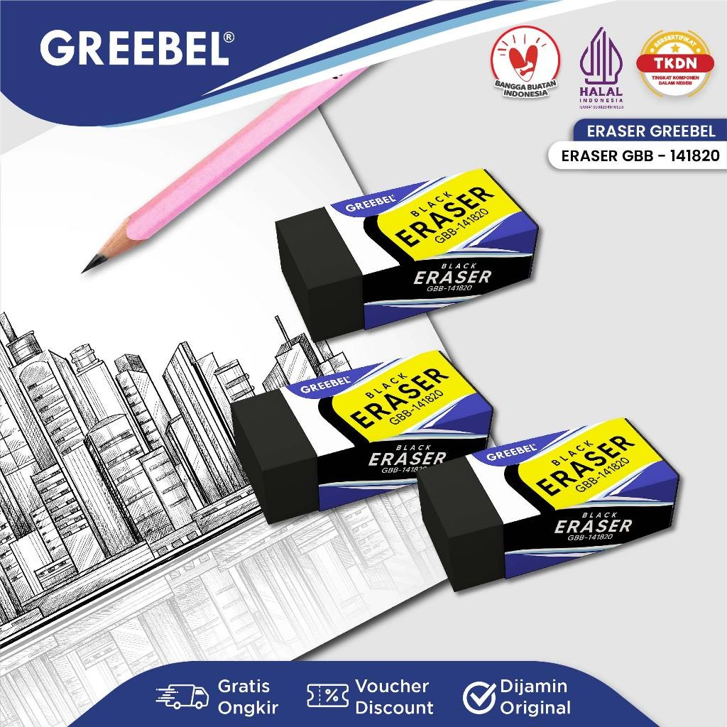 

GREEBEL Eraser Stip Hapusan GBB-141820L (PCS) Penghapus Pensil
