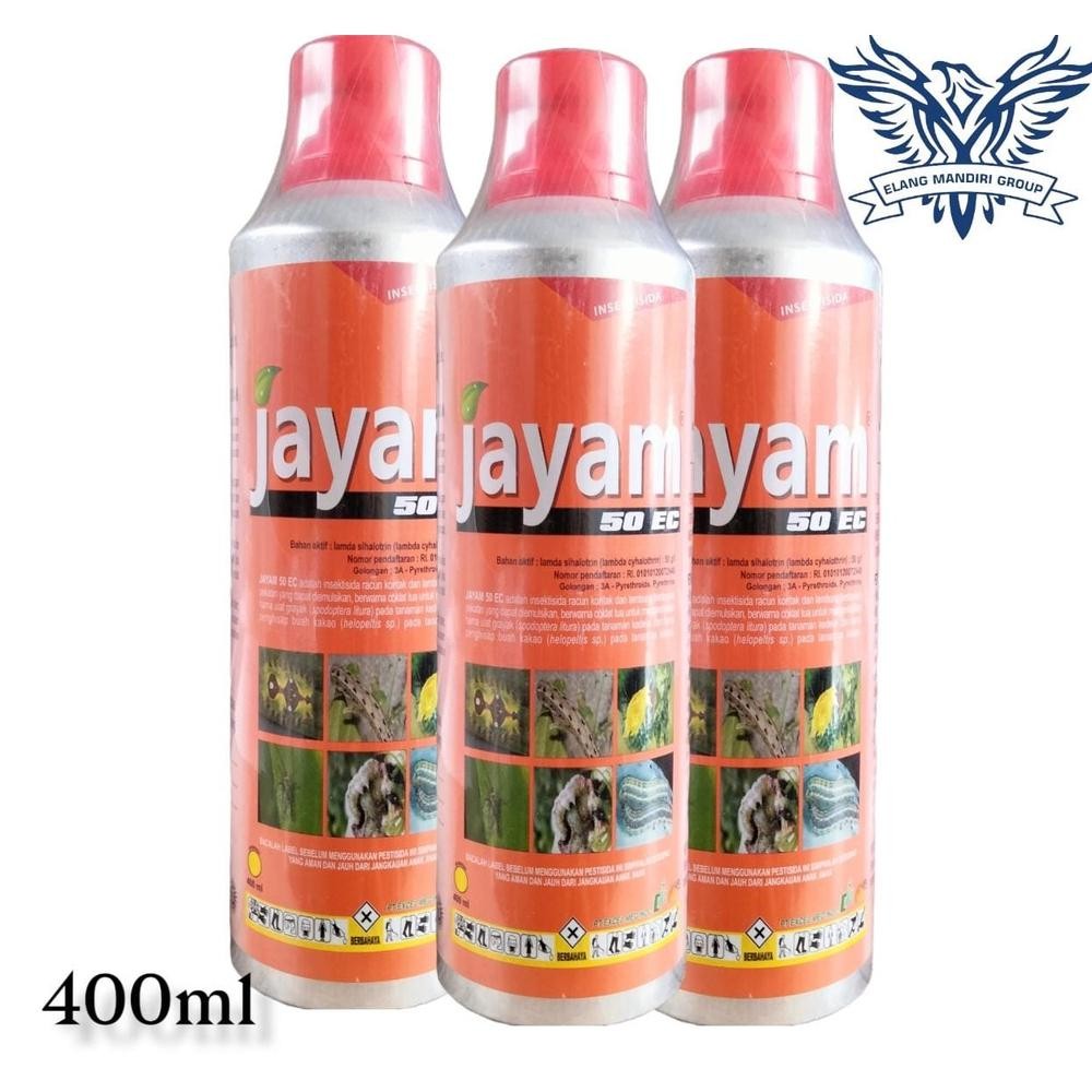 Insektisida JAYAM 50 EC 400ml Pembasmi Hama Ulat Gyarak Pada tanaman sayur dan buah Bahan Aktif Lamd
